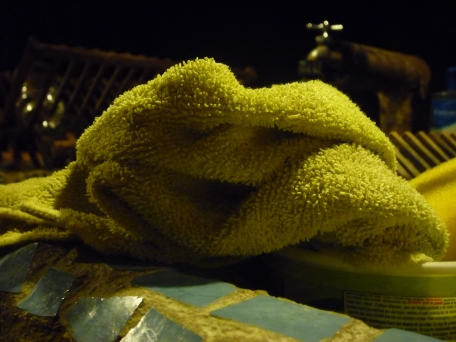 ... and our kitchen towel frog - ain't he funny?